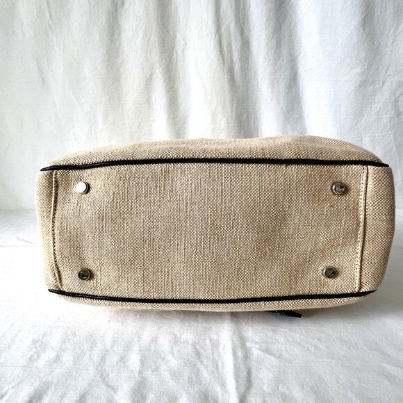 Talbots Hobo Shoulder Bag, Linen and Cotton with Leather Trim, EUC! - Picture 11 of 15